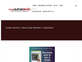 'yourguitarbrain.com' screenshot
