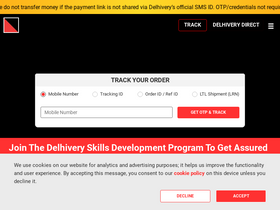 'delhivery.com' screenshot