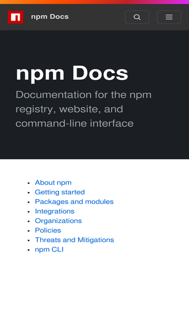 docs.npmjs.com
