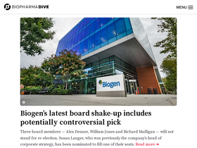 'biopharmadive.com' screenshot