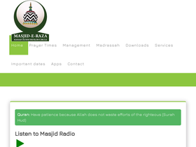 'masjideraza.com' screenshot