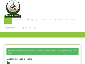 'masjideraza.com' screenshot