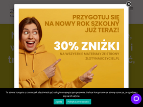 'zlotynauczyciel.pl' screenshot
