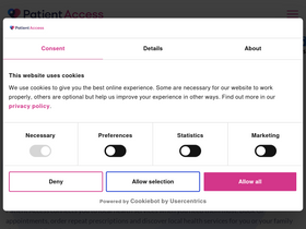 'patientaccess.com' screenshot