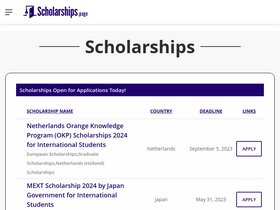 'scholarships.page' screenshot