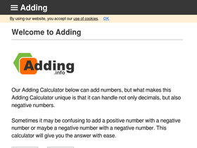 'adding.info' screenshot