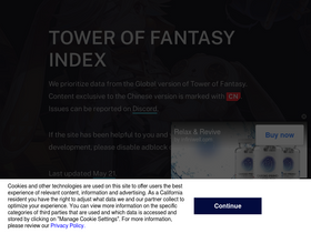 'toweroffantasy.info' screenshot