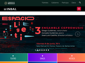 'bellasartes.gob.mx' screenshot