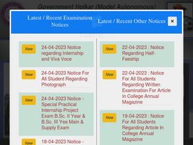 'collegeholkar.org' screenshot