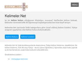 'kelimeler.net' screenshot