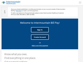 'intermountainbillpay.com' screenshot