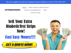 cashfordiabeticteststripsva.com homepage screenshot