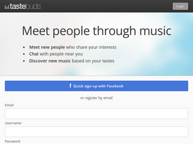 'tastebuds.fm' screenshot