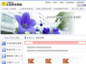 'ohta-hp.or.jp' screenshot