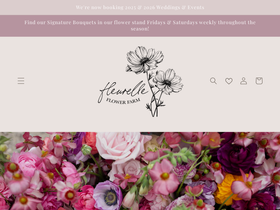 Fleurelle Flower Farm website screenshot