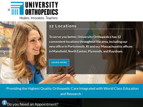 'universityorthopedics.com' screenshot