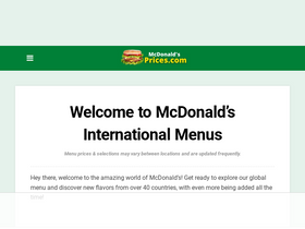 'mcdonaldsprices.com' screenshot