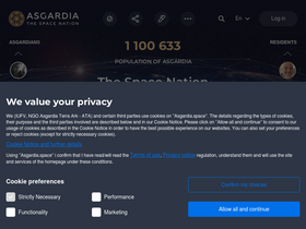 'asgardia.space' screenshot
