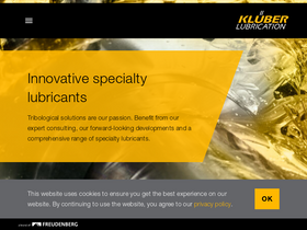 'klueber.com' screenshot