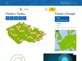 'meteogram.cz' screenshot