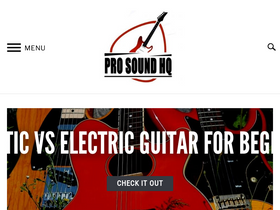 'prosoundhq.com' screenshot