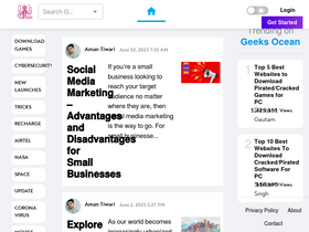 'geeksocean.com' screenshot