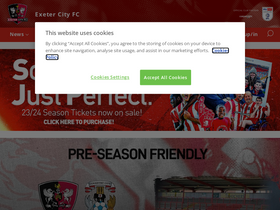 'exetercityfc.co.uk' screenshot