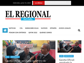 'diarioelregionaldelzulia.com' screenshot