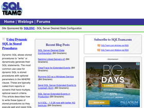 'sqlteam.com' screenshot