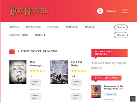 'boxnovel.com' screenshot