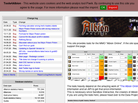 albiononline2d.com at WI. Albion Online 2D Database — Meta, Market Prices,  Craft Calculator