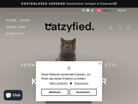 Catzyfied homepage screenshot
