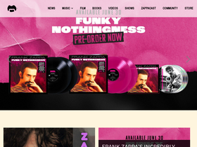 'zappa.com' screenshot
