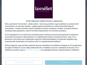 'izeselet.hu' screenshot