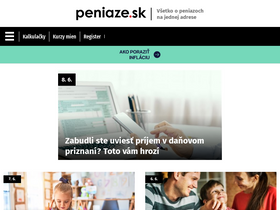 'peniaze.sk' screenshot