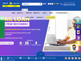 'indianbank.in' screenshot