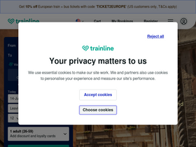 'thetrainline.com' screenshot