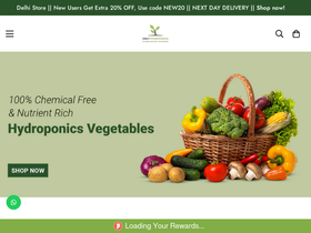 onlyhydroponics.in homepage screenshot