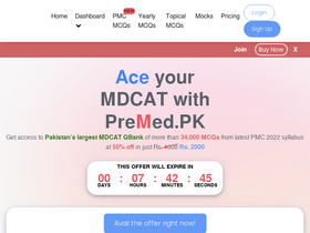 'premed.pk' screenshot