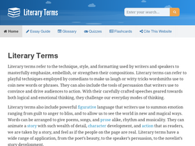 'literaryterms.net' screenshot