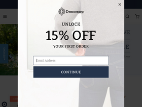 'democracyclothing.com' screenshot