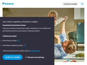 'daikin.co.uk' screenshot