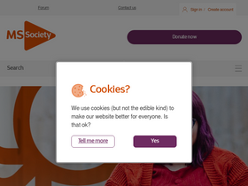 'mssociety.org.uk' screenshot
