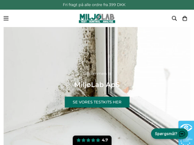 miljoelab.dk homepage screenshot