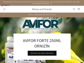 minoeandfriends.be homepage screenshot