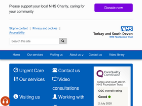 'torbayandsouthdevon.nhs.uk' screenshot