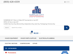 'surpluscityliquidators.com' screenshot
