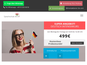 'sprachschule-aktiv.de' screenshot