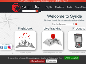 'syride.com' screenshot