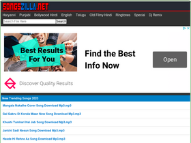 'songszilla.net' screenshot